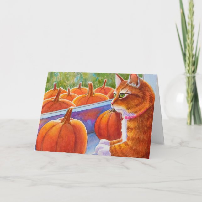 Pumpa pumpakatt kort (Framsida)