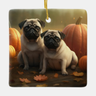 Pumpa Puppy Höstpunktspumpa Julgransprydnad Keramik