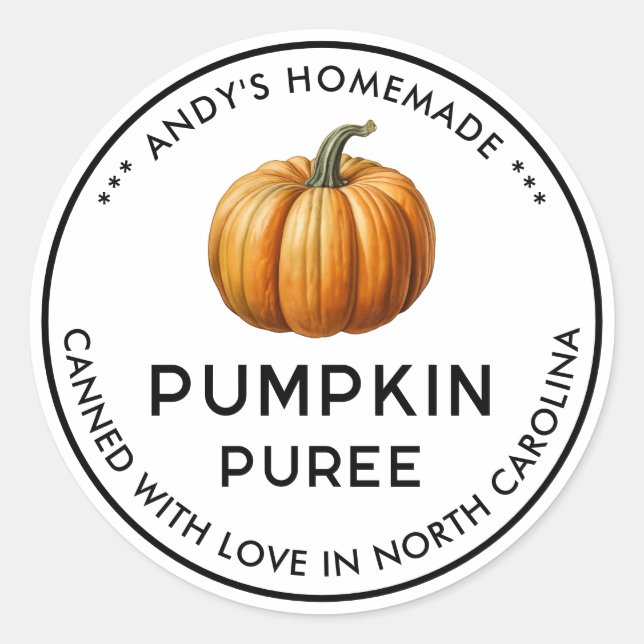 Pumpa puré etikett (Framsida)