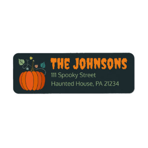 Pumpa Returadressetiketter Halloween Returadress Etikett