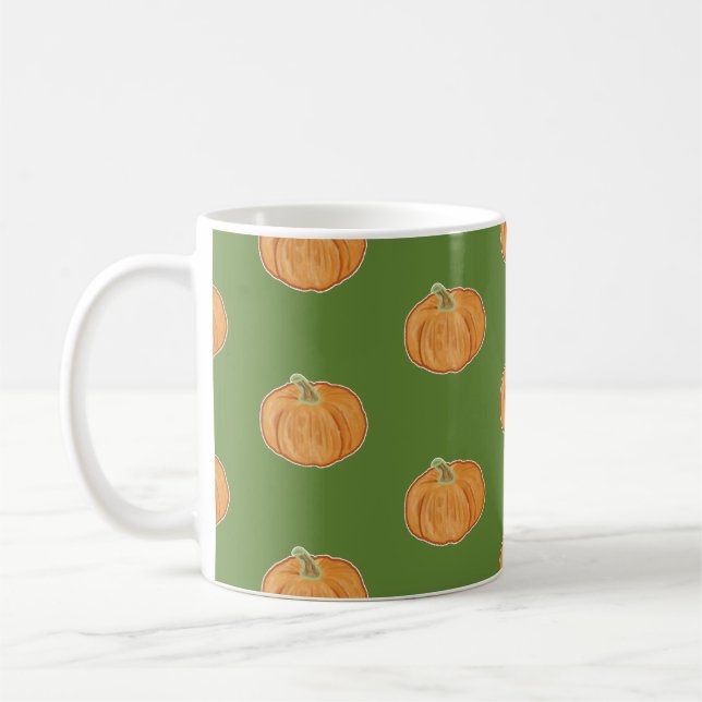 Pumpa Ritning Kaffemugg (Vänster)
