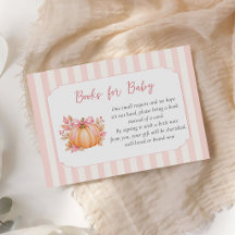 Pumpa Rosa Gingham Baby Shower-böcker för Bebis