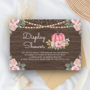 Pumpa Rosa Guld Blommig Trä Display Dusch Tilläggskort