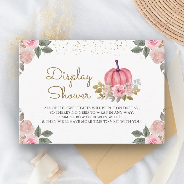Pumpa Rosa Guld Blomsterarrangemang Dusch Tilläggskort (Skapare uppladdad)