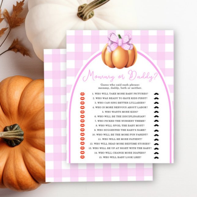 Pumpa rosa rosett baby shower Mamma eller pappa sp (Skapare uppladdad)