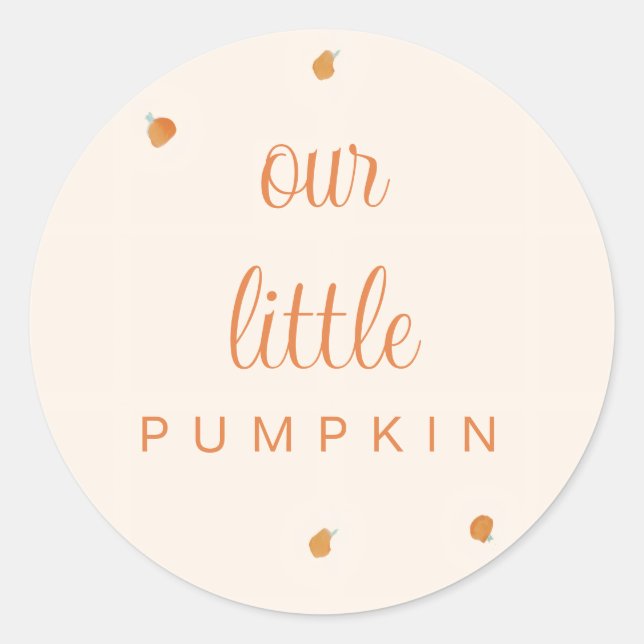 Pumpa Runt Klistermärke (Framsida)