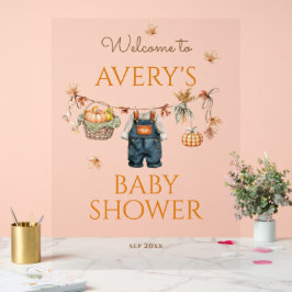 Pumpa Rustik Baby Klädtork Fall Baby Shower