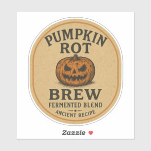 Pumpa Rutt Brygd - Halloween Apoteks Etikett