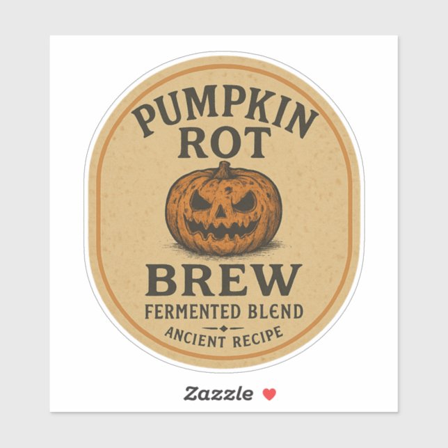 Pumpa Rutt Brygd - Halloween Apoteks Etikett (Ark)