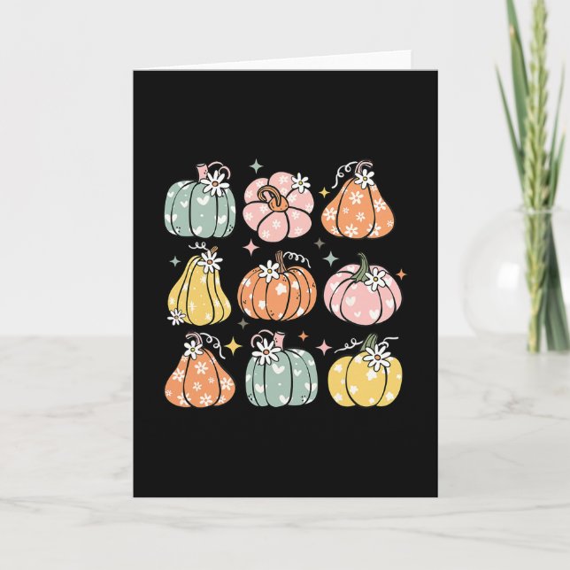 Pumpa Säsong Höst Fall Y'all Löv Thanksgiving Kort (Framsida)