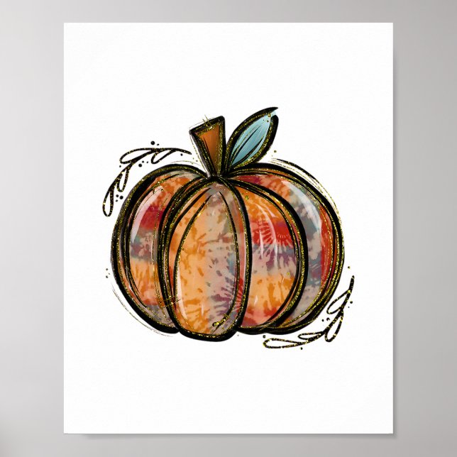 Pumpa Säsong Höst Fall Y'all Löv Thanksgiving Poster (Framsidan)
