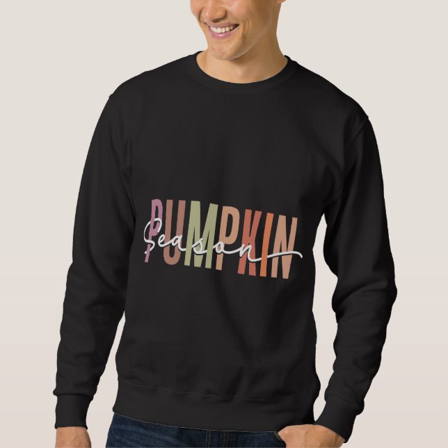 Pumpa-säsong Mäns Tröja Lång Ärmad Tröja (Framsida)