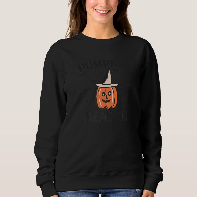 Pumpa Säsong Retro Halloween Jackolantern T Shirt (Framsida)