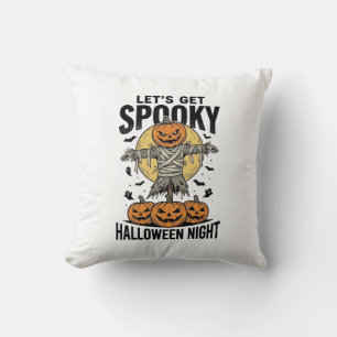 Pumpa Scarecrow Tröja Vintage Halloween Grafisk_ Kudde