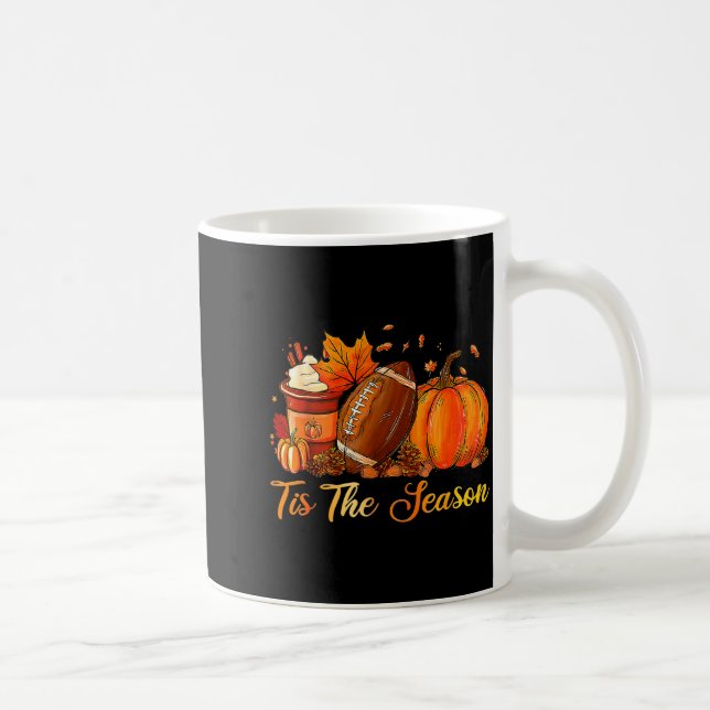 Pumpa Sce Fotboll Tis The Season Höst Tackgiv Kaffemugg (Höger)