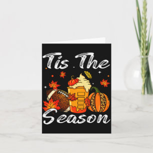 Pumpa Sce Fotboll Tis The Season Höst Thanksgiving Kort