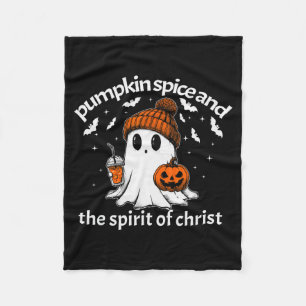 Pumpa Sce Och Kristi Srit Rolig Spöklik Halloween Fleecefilt