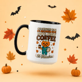 Pumpa Sjuksköterska Halloween Ande Kaffe För Att F Mugg