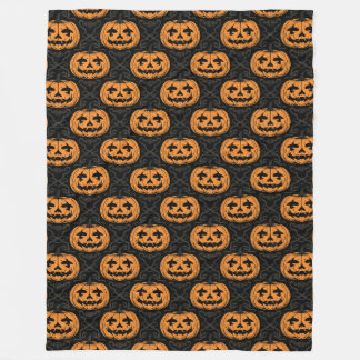 Pumpa Skalle Flanellfilt, Stor 152 cm x 203 cm Fleecefilt