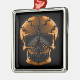 Pumpa Skalle Halloweenfest Julgransprydnad Metall