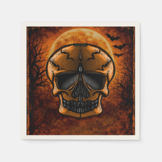 Pumpa Skalle Halloweenfest Pappersservett