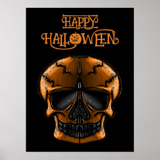 Pumpa Skalle Halloweenfest Poster