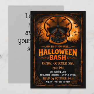Pumpa Skalle Halloweenfest Spara Datumet
