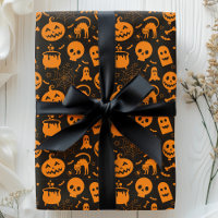 Pumpa Skalle Spöke Kuslig Halloween Mönster