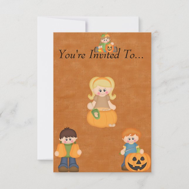 Pumpa Skär Invitation Inbjudningar (Framsida)