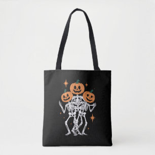 Pumpa Skelett Halloween Pumpa Kuslig Säsong Tygkasse