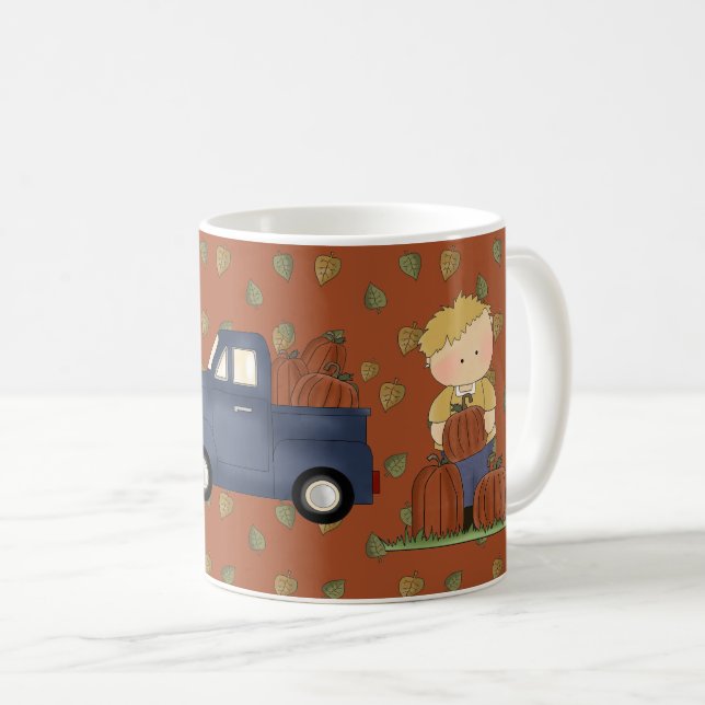Pumpa Skörden Kaffe Mugg (Framsida höger)