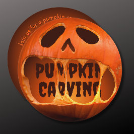 Pumpa snidning inbjudan Halloween