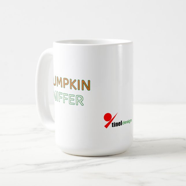Pumpa-Sniffrare | Rolig Halloween-design för husdj Kaffemugg (Framsida vänster)