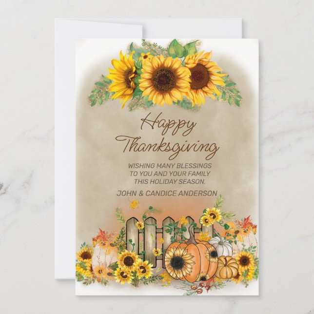 Pumpa Solros Stolpar Thanksgiving  (Framsida)