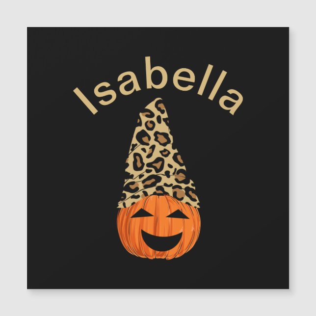Pumpa som bär en leopardhatt (Framsida)