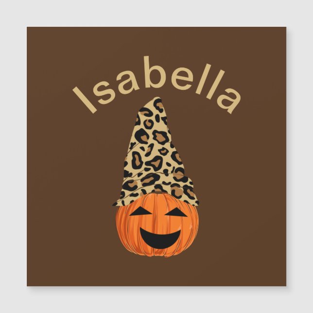 Pumpa som bär en leopardhatt (Framsida)