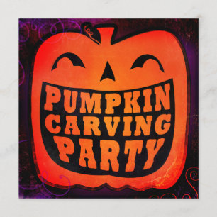 Pumpa som snider partyinbjudningar inbjudningar