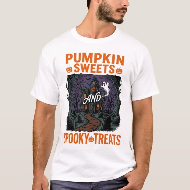 Pumpa Söta Tröja Kusliga Behandlingar Halloween De (Framsida)