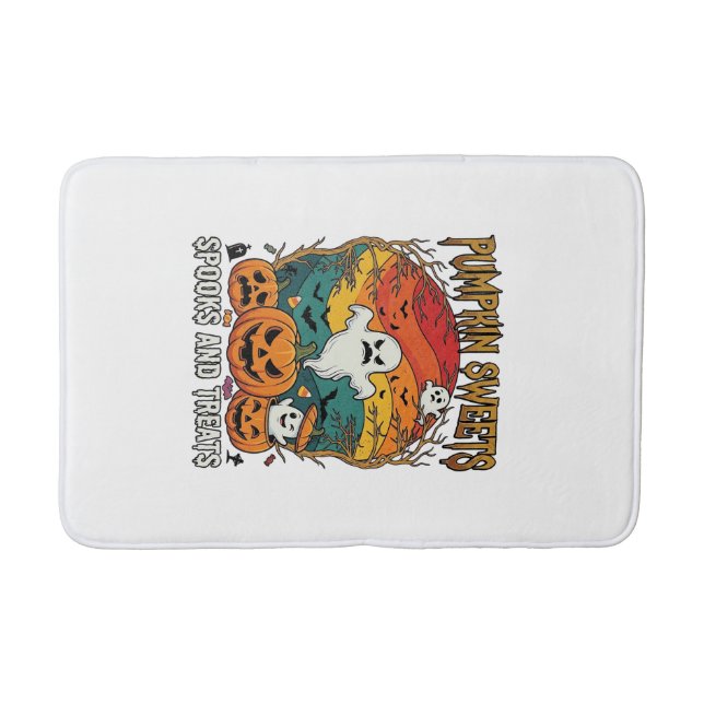 Pumpa Sötsaker Spöken Gods Halloween Spöken Pump Badrumsmatta (Framsidan)