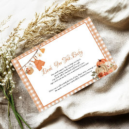 Pumpa Spel bok för bebis önskemål på baby shower Tilläggskort