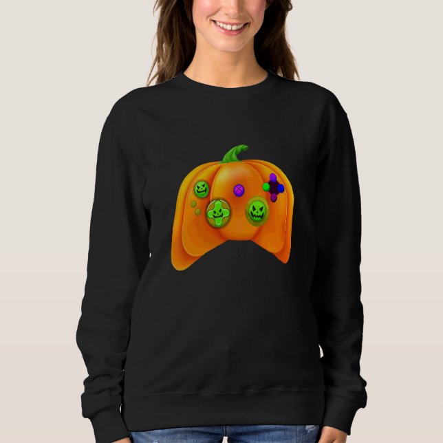 Pumpa Spel Kontroll Pojkar Män Tacksgiving Hallowe T Shirt (Framsida)