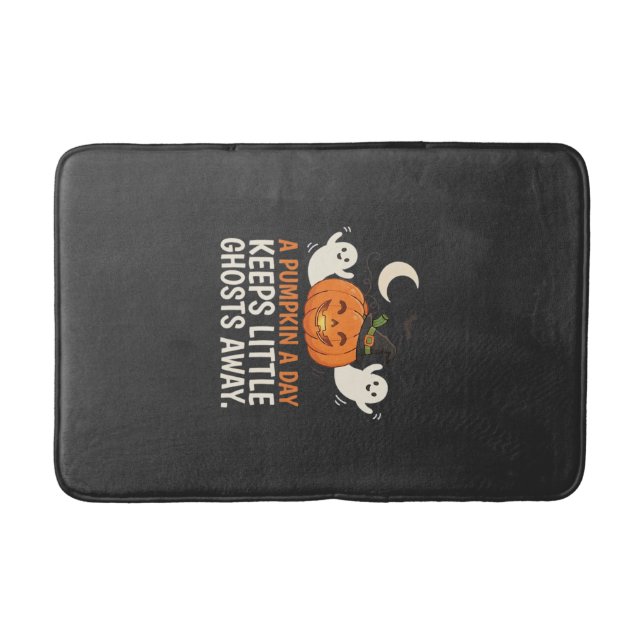 Pumpa Spök Halloween Citat Design_1 Badrumsmatta (Framsidan)