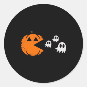 Pumpa Spöke Gamer Arkad Halloween Spel Älskare Ki Runt Klistermärke