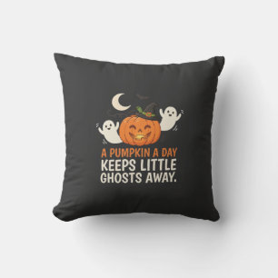 Pumpa Spöke Halloween Citat Design_1 Kudde