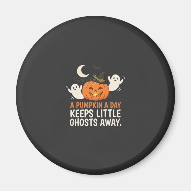 Pumpa Spöke Halloween Citat Design_1 Magnet (Framsidan)