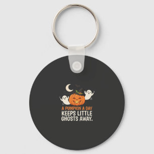 Pumpa Spöke Halloween Citat Design_1 Nyckelring