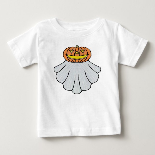 Pumpa Spöke (vit) - Baby T-Shirt (Framsida)