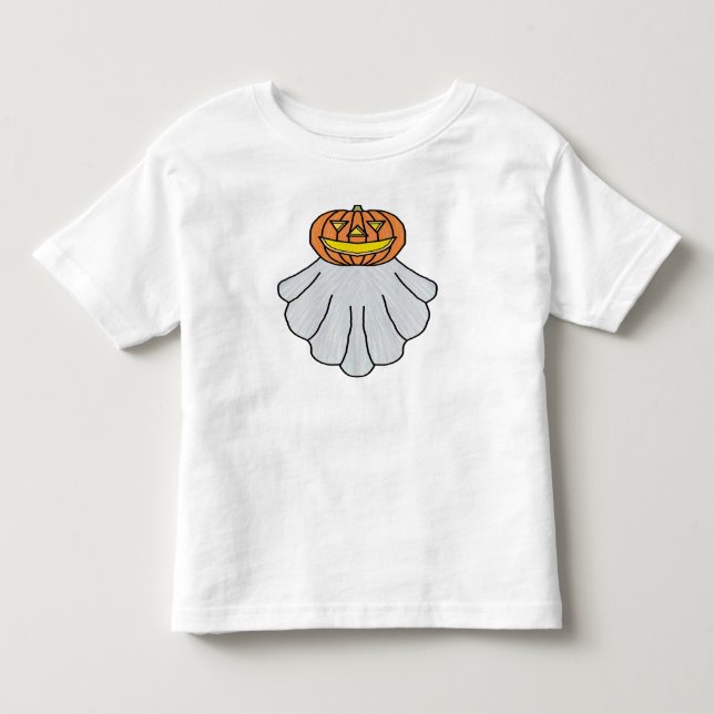 Pumpa Spöke (vit) - Barn T-Shirt (Framsida)