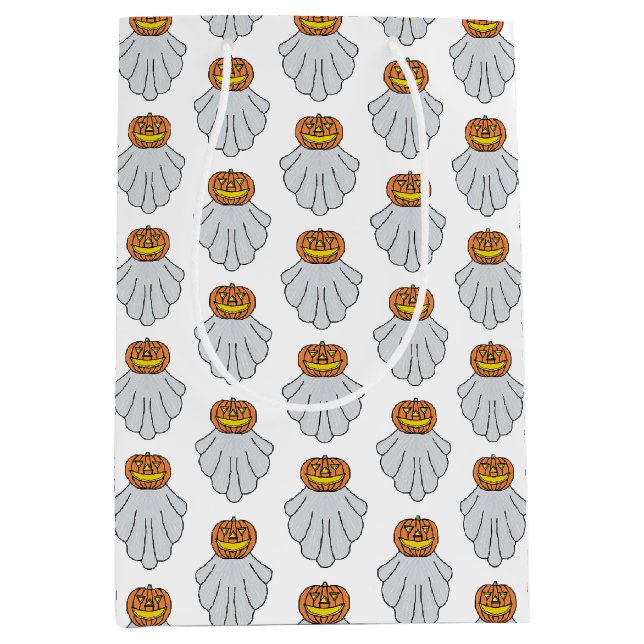 Pumpa Spöke (vit) - Presentpåse (Framsidan)