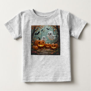 Pumpa spöken fladdermöss glad halloween t shirt